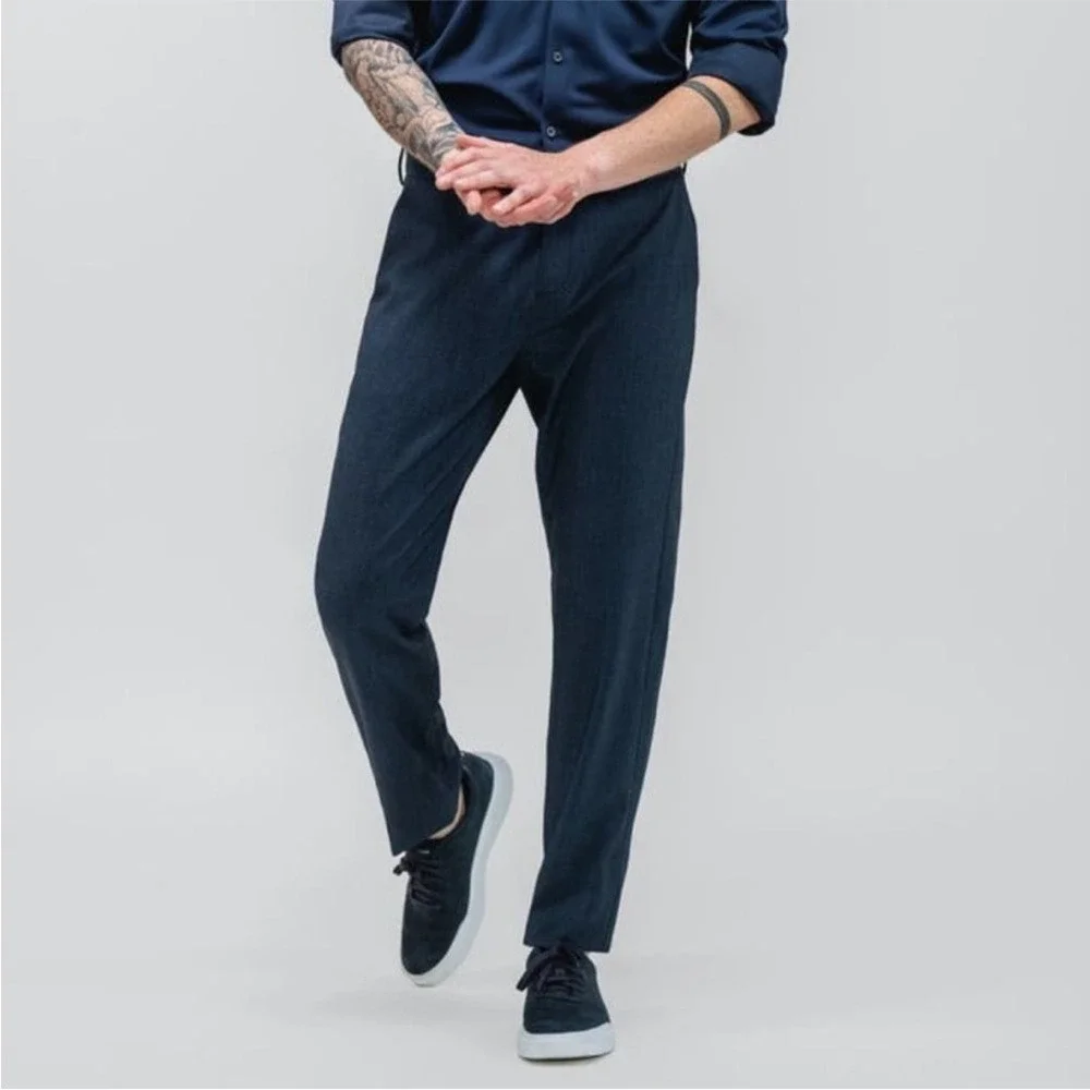 Ministry of Supply Velocity Dress Pant Slim Azurite Heather Gray Mens Size 30